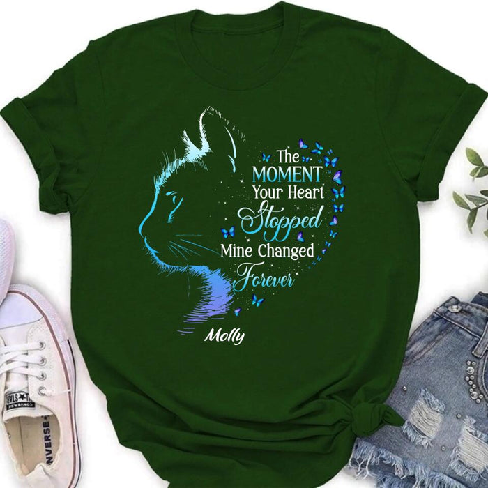 Personalized Memorial Pet Shirt/ Hoodie - Memorial Gift For Pet Lover - The Moment Your Heart Stopped Mine Changed Forever