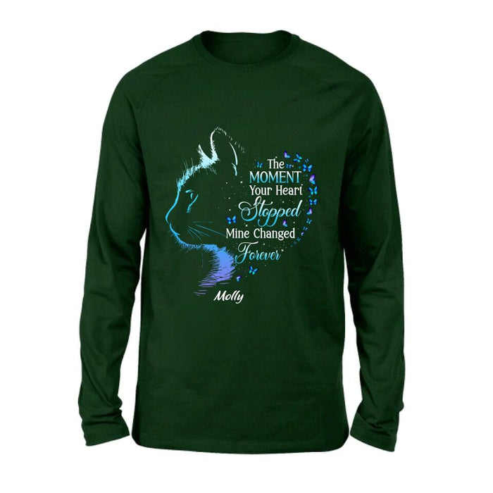 Personalized Memorial Pet Shirt/ Hoodie - Memorial Gift For Pet Lover - The Moment Your Heart Stopped Mine Changed Forever