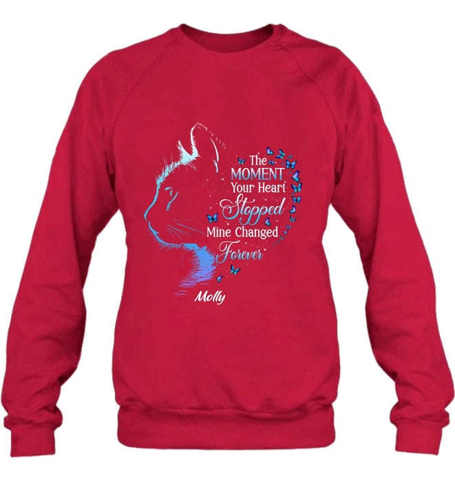 Personalized Memorial Pet Shirt/ Hoodie - Memorial Gift For Pet Lover - The Moment Your Heart Stopped Mine Changed Forever