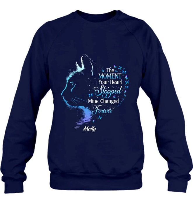 Personalized Memorial Pet Shirt/ Hoodie - Memorial Gift For Pet Lover - The Moment Your Heart Stopped Mine Changed Forever