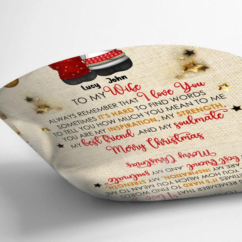 Personalized Couple Xmas Pillow Cover - Gift Idea For Couple - To My Wife/Girlfriend, Always Remember That I Love You