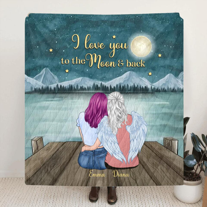 Custom Personalized Mom & 1 Daughter Fleece/Quilt Blanket - Mother's Day Gift From Daughter to Mom - Best mother’s day gift ideas