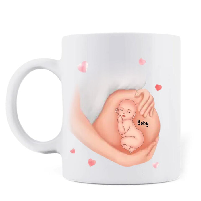 Custom Personalized Baby Coffee Mug - Gift Idea For Pregnancy - Dear Mommy I'm The Luckiest Baby In The World