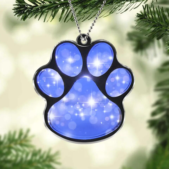 Personalized Christmas Paw Acrylic Ornament - Gift Idea For Christmas 2022 - Dog Lover Gift Idea