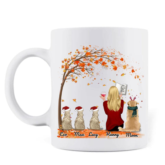 Custom Personalized Reading Pet Mom Coffee Mug -  Mother's Day gift for Dog Mom, Cat Lovers - Up to 4 Pets - Best mother’s day gift ideas