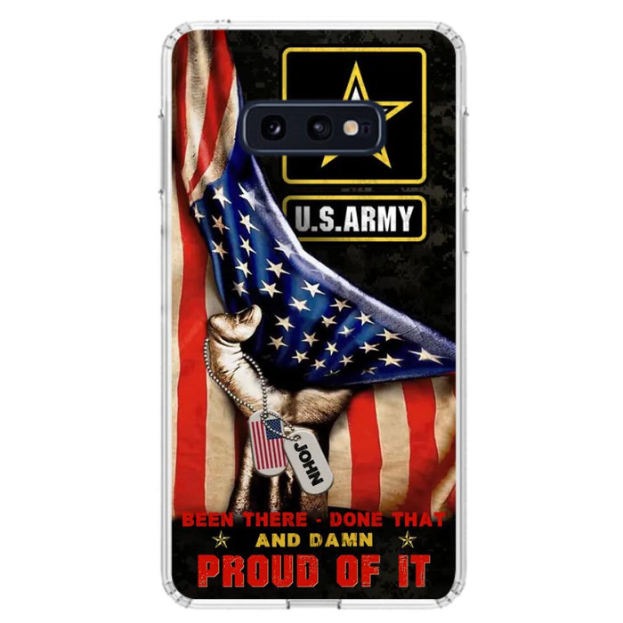 Custom Personalized Veteran Proudly Served Phone Case - Gift Idea For Veterans - Been There Done That And Damn Proud Of It - Case For iPhone And Samsung