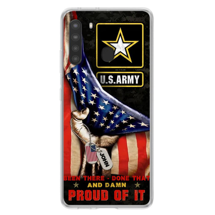 Custom Personalized Veteran Proudly Served Phone Case - Gift Idea For Veterans - Been There Done That And Damn Proud Of It - Case For iPhone And Samsung