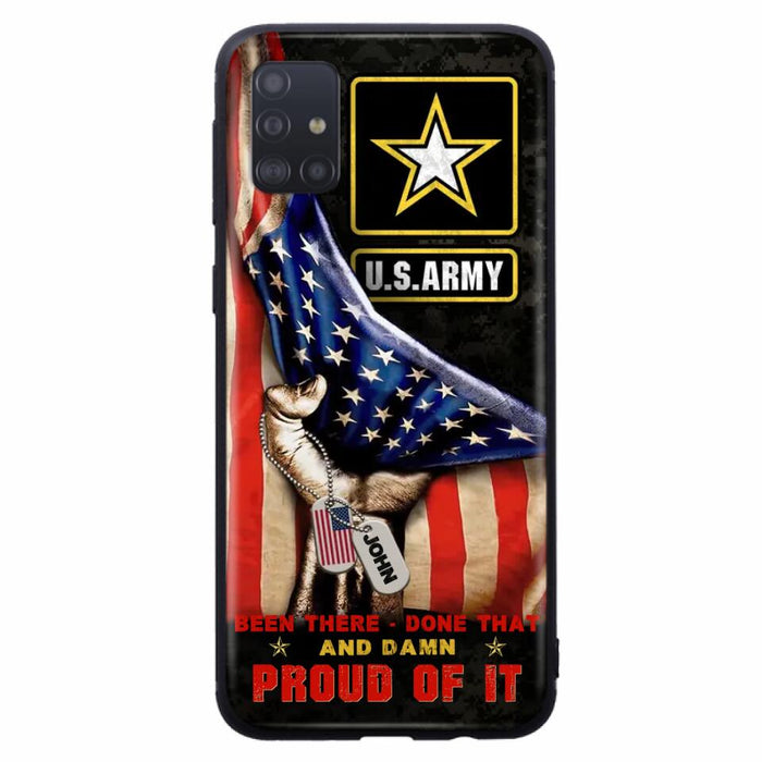 Custom Personalized Veteran Proudly Served Phone Case - Gift Idea For Veterans - Been There Done That And Damn Proud Of It - Case For iPhone And Samsung