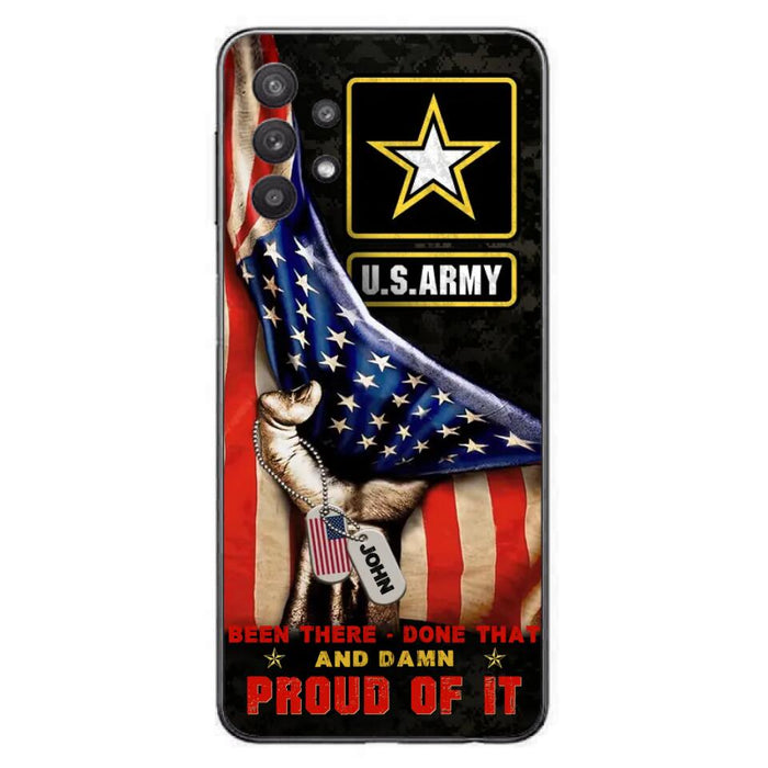 Custom Personalized Veteran Proudly Served Phone Case - Gift Idea For Veterans - Been There Done That And Damn Proud Of It - Case For iPhone And Samsung