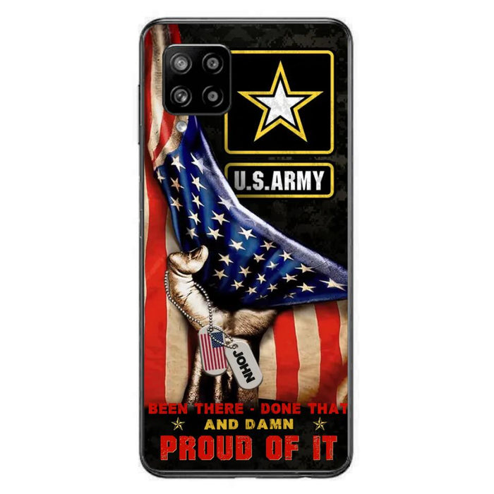 Custom Personalized Veteran Proudly Served Phone Case - Gift Idea For Veterans - Been There Done That And Damn Proud Of It - Case For iPhone And Samsung