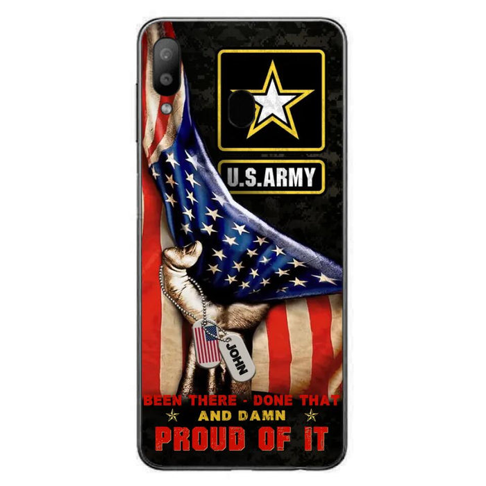 Custom Personalized Veteran Proudly Served Phone Case - Gift Idea For Veterans - Been There Done That And Damn Proud Of It - Case For iPhone And Samsung