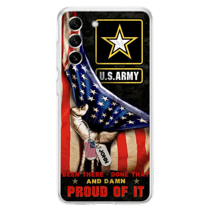 Custom Personalized Veteran Proudly Served Phone Case - Gift Idea For Veterans - Been There Done That And Damn Proud Of It - Case For iPhone And Samsung