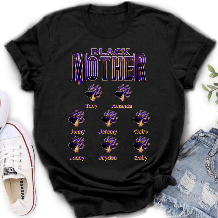 Custom Personalized Black Mother Shirt - Upto 8 Children - Gift Idea For Mother/Grandmother, Mother's Day Gift Mother's Day