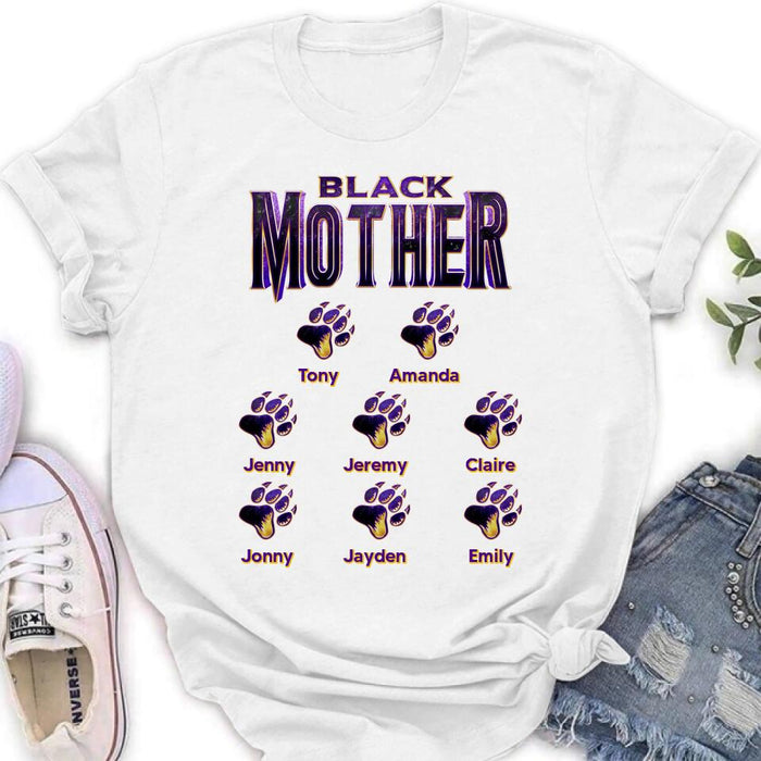 Custom Personalized Black Mother Shirt - Upto 8 Children - Gift Idea For Mother/Grandmother, Mother's Day Gift Mother's Day