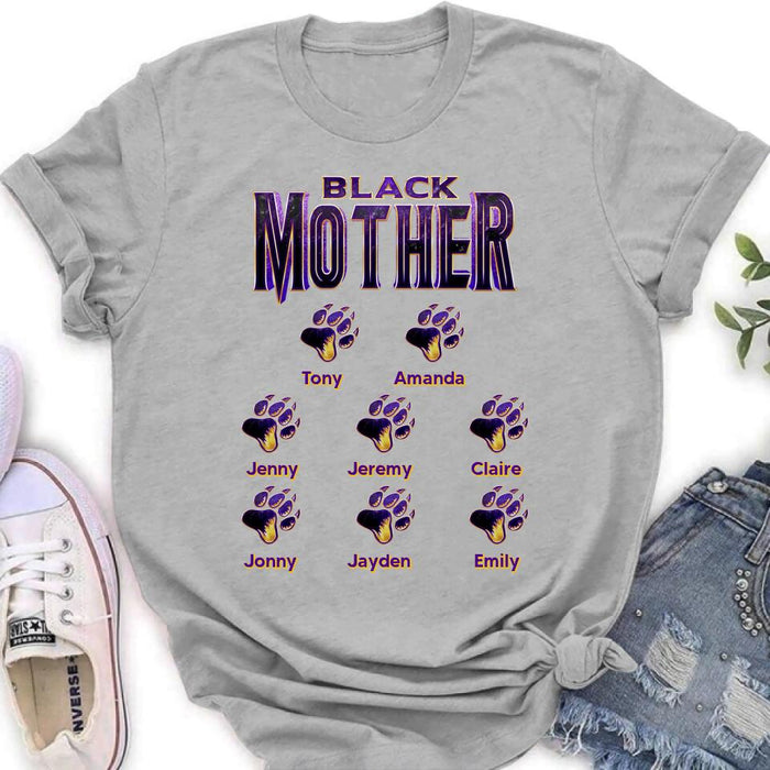 Custom Personalized Black Mother Shirt - Upto 8 Children - Gift Idea For Mother/Grandmother, Mother's Day Gift Mother's Day