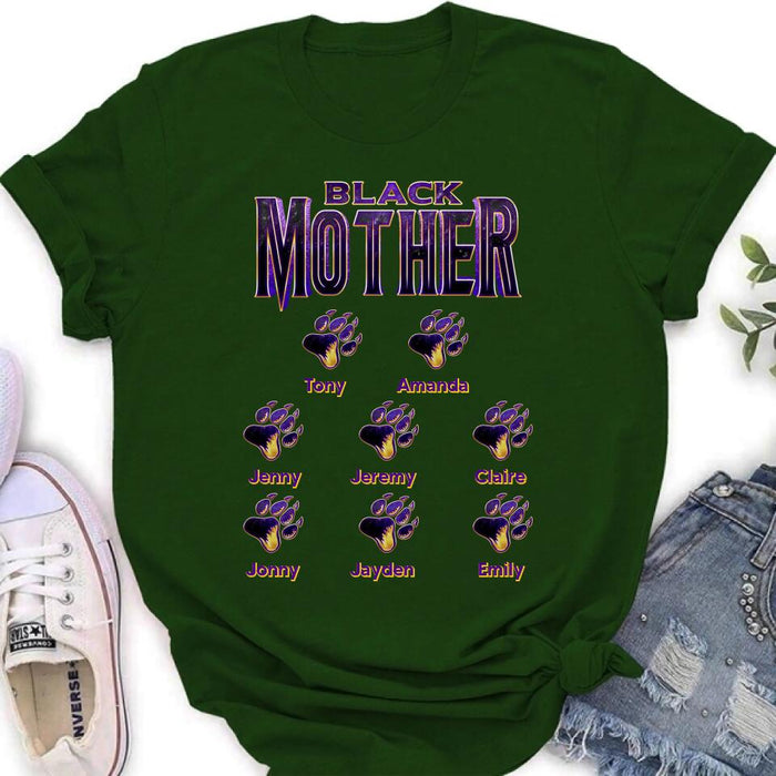 Custom Personalized Black Mother Shirt - Upto 8 Children - Gift Idea For Mother/Grandmother, Mother's Day Gift Mother's Day