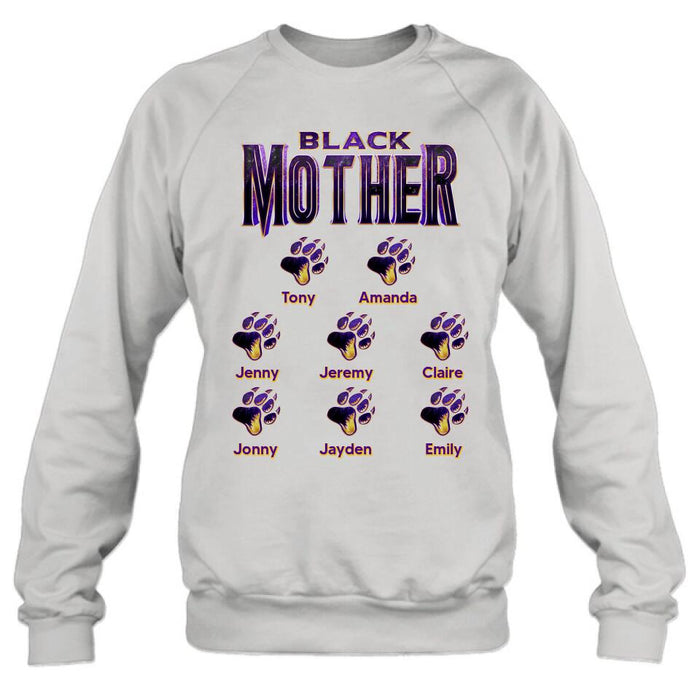 Custom Personalized Black Mother Shirt - Upto 8 Children - Gift Idea For Mother/Grandmother, Mother's Day Gift Mother's Day