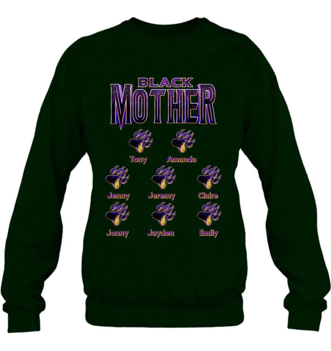 Custom Personalized Black Mother Shirt - Upto 8 Children - Gift Idea For Mother/Grandmother, Mother's Day Gift Mother's Day