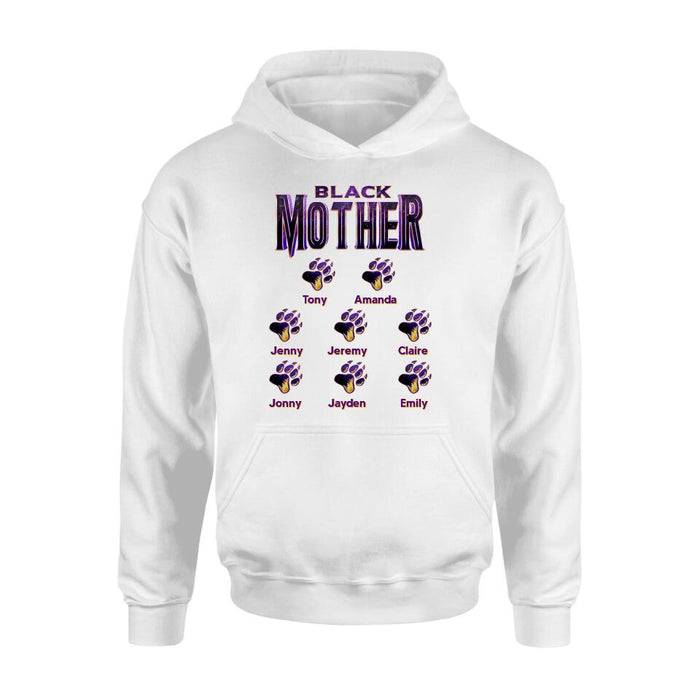 Custom Personalized Black Mother Shirt - Upto 8 Children - Gift Idea For Mother/Grandmother, Mother's Day Gift Mother's Day