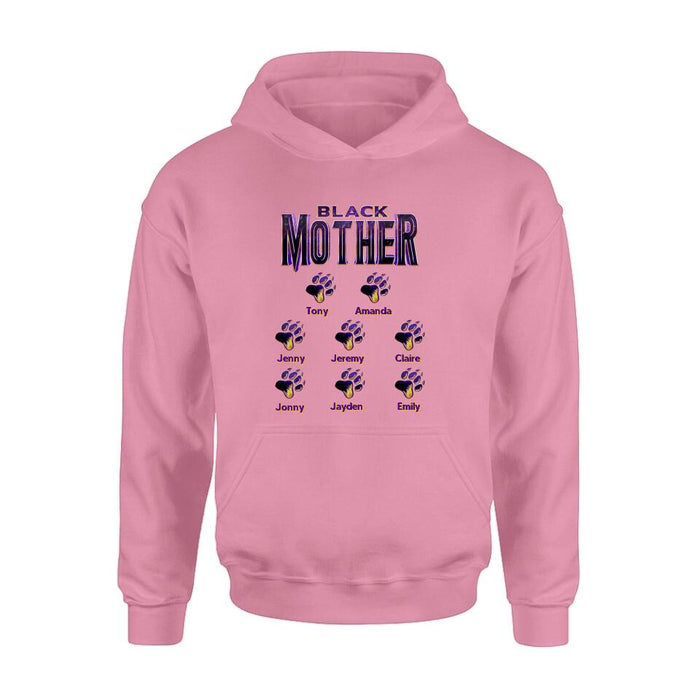 Custom Personalized Black Mother Shirt - Upto 8 Children - Gift Idea For Mother/Grandmother, Mother's Day Gift Mother's Day