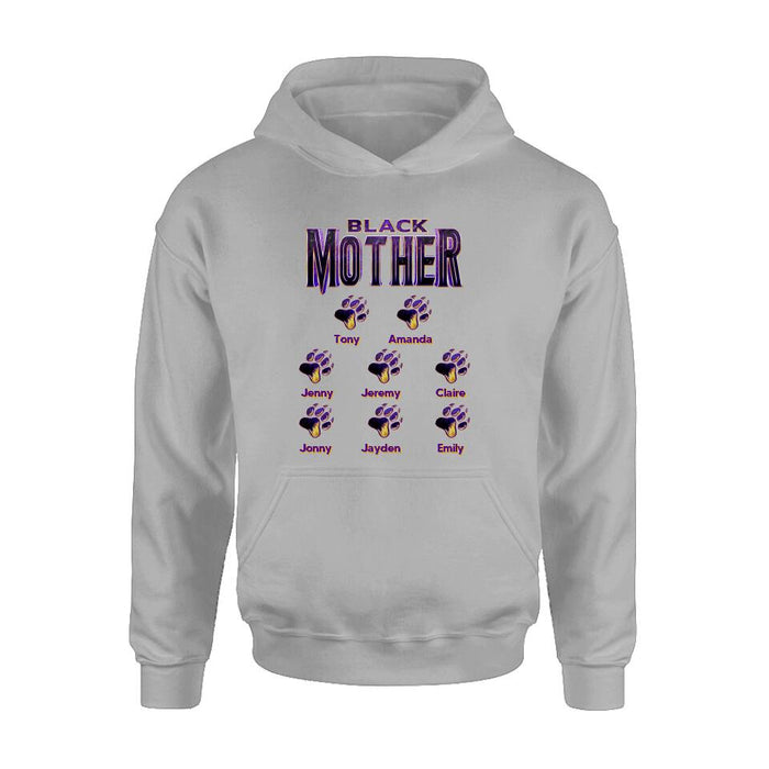 Custom Personalized Black Mother Shirt - Upto 8 Children - Gift Idea For Mother/Grandmother, Mother's Day Gift Mother's Day