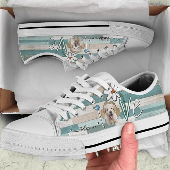 Custom Personalized Dog Photo Sneakers - Gift Idea For Dog Lovers