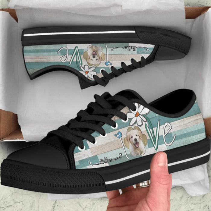 Custom Personalized Dog Photo Sneakers - Gift Idea For Dog Lovers