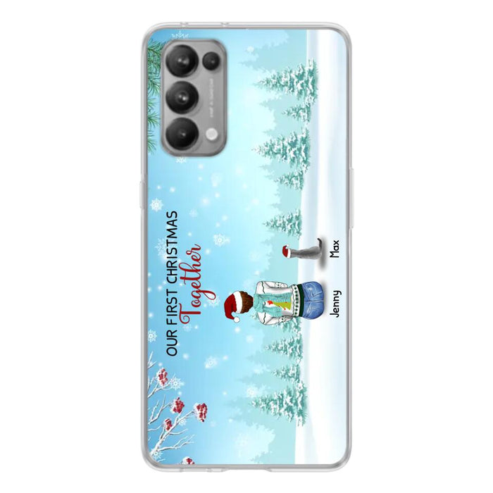 Custom Personalized Christmas Family Phone Case - Best Gift Idea For Christmas/Family With Up To 3 Kids & 3 Pets - Our First Christmas Together - Cases For Oppo, Xiaomi & Huawei