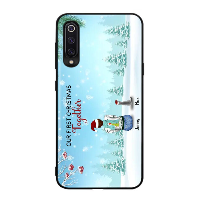 Custom Personalized Christmas Family Phone Case - Best Gift Idea For Christmas/Family With Up To 3 Kids & 3 Pets - Our First Christmas Together - Cases For Oppo, Xiaomi & Huawei