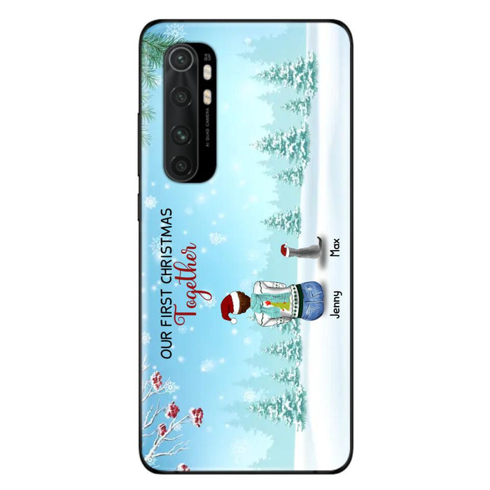 Custom Personalized Christmas Family Phone Case - Best Gift Idea For Christmas/Family With Up To 3 Kids & 3 Pets - Our First Christmas Together - Cases For Oppo, Xiaomi & Huawei