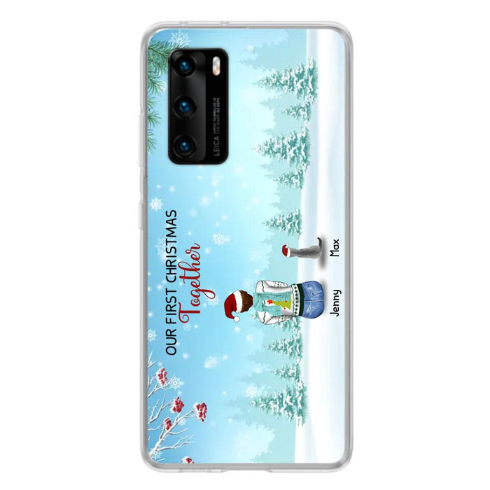 Custom Personalized Christmas Family Phone Case - Best Gift Idea For Christmas/Family With Up To 3 Kids & 3 Pets - Our First Christmas Together - Cases For Oppo, Xiaomi & Huawei