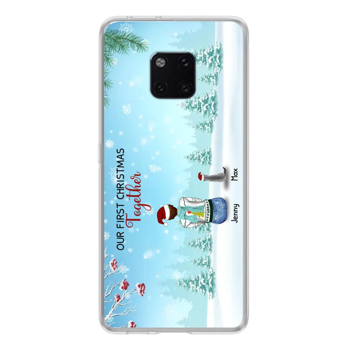 Custom Personalized Christmas Family Phone Case - Best Gift Idea For Christmas/Family With Up To 3 Kids & 3 Pets - Our First Christmas Together - Cases For Oppo, Xiaomi & Huawei