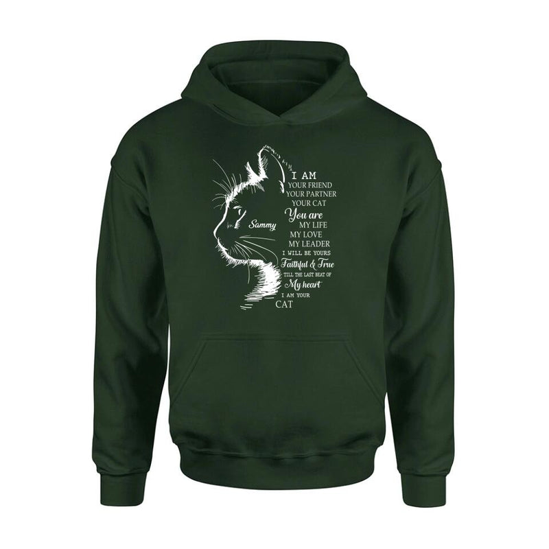 Personalized Cat T-shirt/Long Sleeve/Sweatshirt/Hoodie - Gift Idea For Cat Lover - I Am Your Friend Your Partner Your Cat