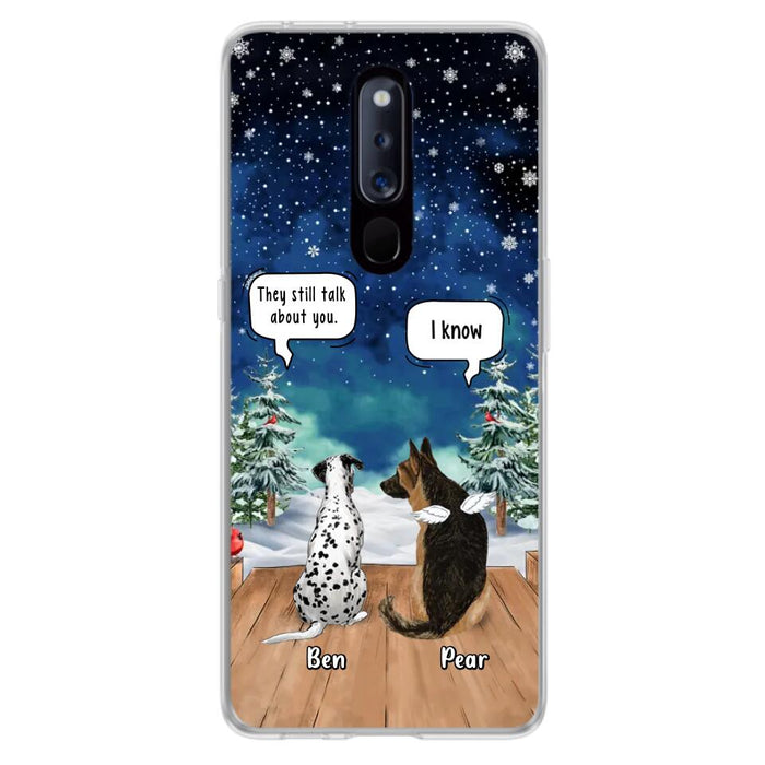 Custom Personalized Memorial Pet Phone Case - Upto 5 Pets - Memorial Gift Idea For Dog/Cat Lovers - They Still Talk About You - Case For Oppo, Xiaomi & Huawei