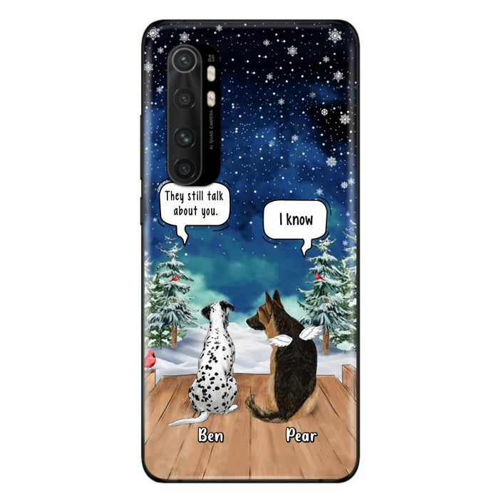 Custom Personalized Memorial Pet Phone Case - Upto 5 Pets - Memorial Gift Idea For Dog/Cat Lovers - They Still Talk About You - Case For Oppo, Xiaomi & Huawei