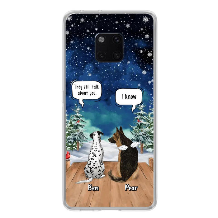 Custom Personalized Memorial Pet Phone Case - Upto 5 Pets - Memorial Gift Idea For Dog/Cat Lovers - They Still Talk About You - Case For Oppo, Xiaomi & Huawei