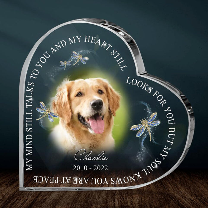 Custom Personalized Memorial Pets Photo Crystal Heart - Memorial Gift Idea For Pet Owners