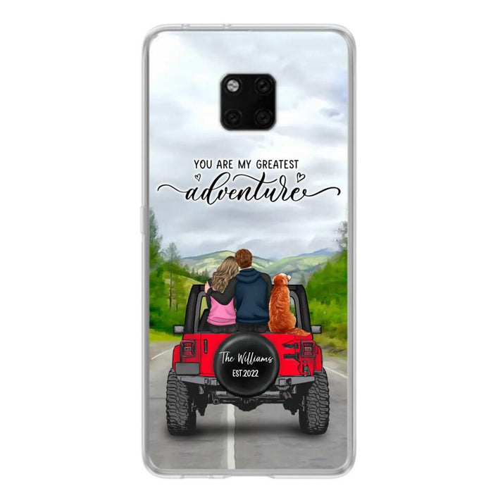 Custom Personalized Off-Road Couple Phone Case - Couple With Upto 4 Dogs- Gift Idea For Couple/ Dog Lover - You Are My Greatest Adventure - Case For Xiaomi, Oppo And Huawei