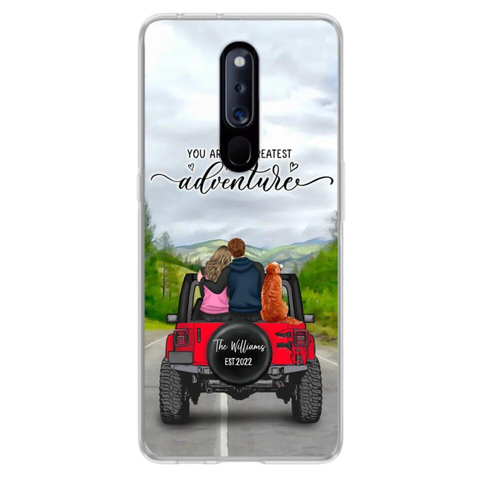 Custom Personalized Off-Road Couple Phone Case - Couple With Upto 4 Dogs- Gift Idea For Couple/ Dog Lover - You Are My Greatest Adventure - Case For Xiaomi, Oppo And Huawei