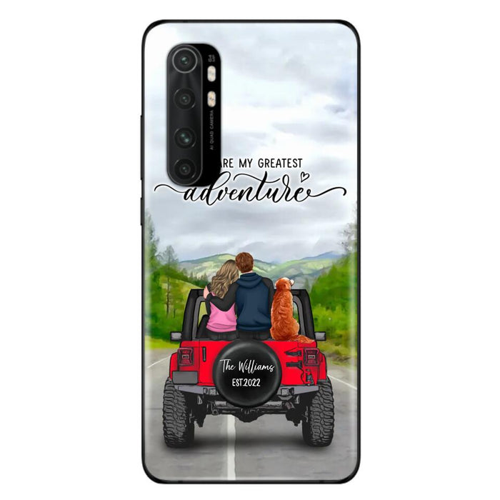 Custom Personalized Off-Road Couple Phone Case - Couple With Upto 4 Dogs- Gift Idea For Couple/ Dog Lover - You Are My Greatest Adventure - Case For Xiaomi, Oppo And Huawei