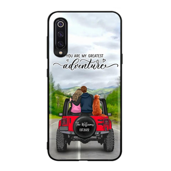 Custom Personalized Off-Road Couple Phone Case - Couple With Upto 4 Dogs- Gift Idea For Couple/ Dog Lover - You Are My Greatest Adventure - Case For Xiaomi, Oppo And Huawei