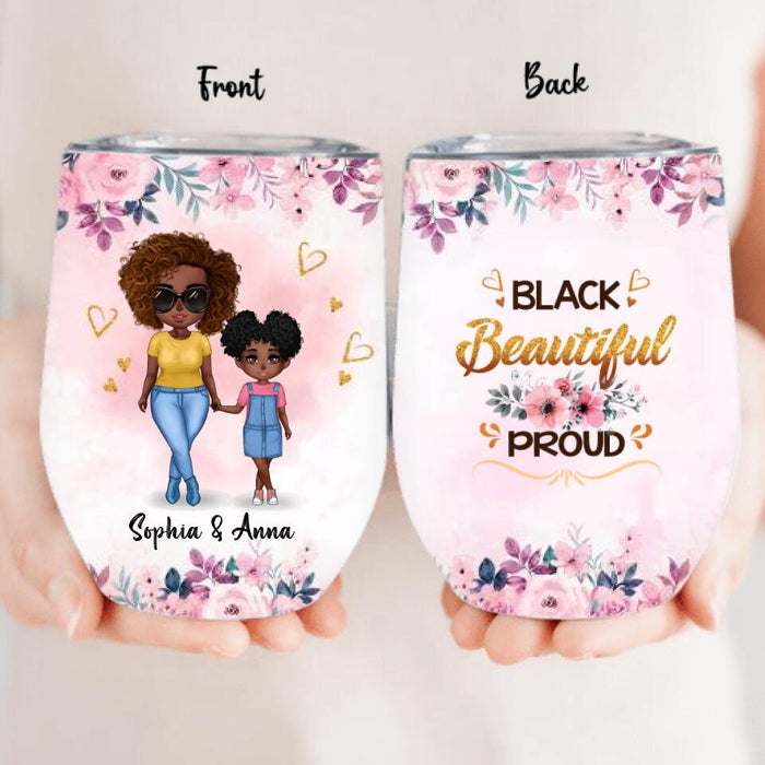 Custom Personalized Mother & Daughter Wine Tumbler - Mother's Day 2022 Gift - Like Mother Like Daughter Oh Crap!