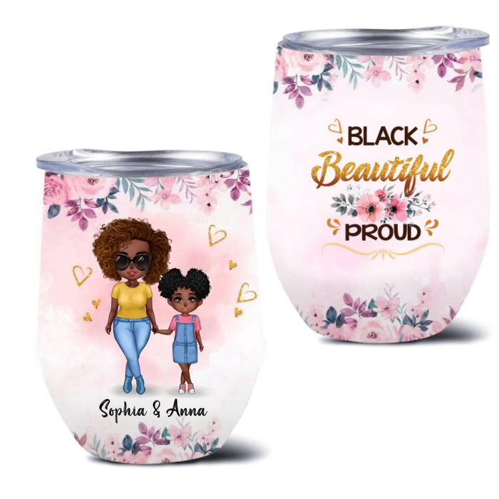 Custom Personalized Mother & Daughter Wine Tumbler - Mother's Day 2022 Gift - Like Mother Like Daughter Oh Crap!