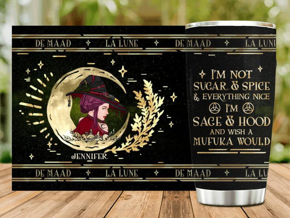 Custom Personalized La Lune Witch Tumbler - Gift Idea For Witch - I'm Not Sugar & Spice & Everything Nice