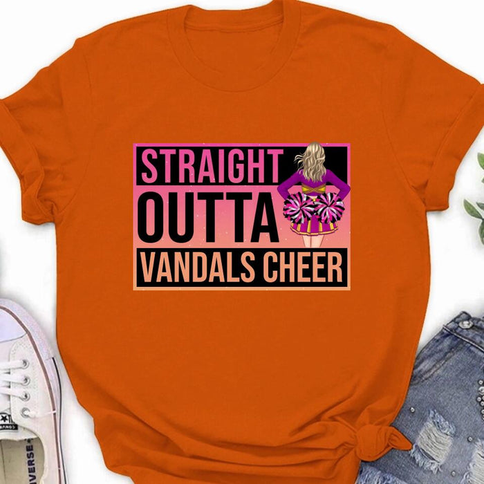 Custom Personalized Cheerleading T-shirt/ Long Sleeve/ Sweatshirt/ Hoodie - Gift For Cheerleaders -  Straight Outta Cheer Team