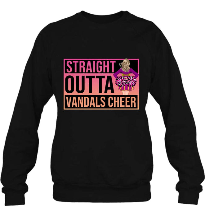 Custom Personalized Cheerleading T-shirt/ Long Sleeve/ Sweatshirt/ Hoodie - Gift For Cheerleaders -  Straight Outta Cheer Team