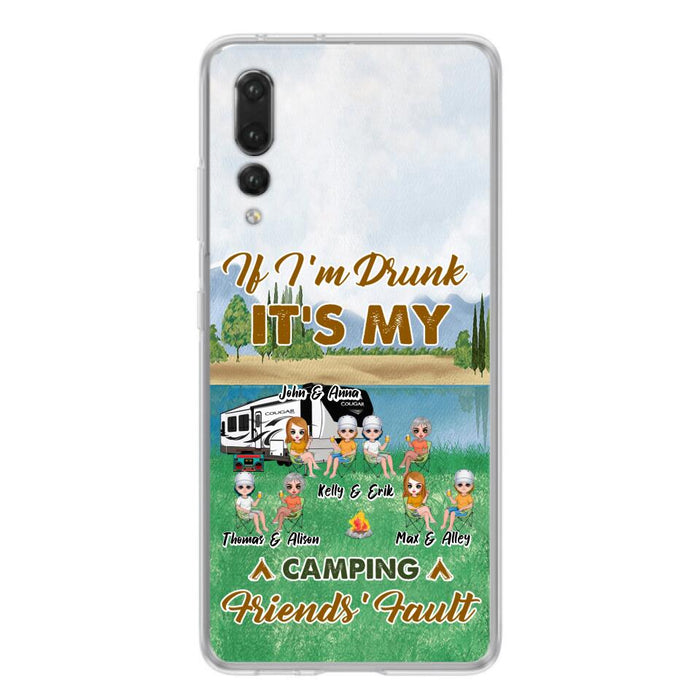 Custom Personalized Camping Friends Phone Case - Upto 8 People - Gift Idea For Camping Lover - Case For Xiaomi, Oppo & Huawei