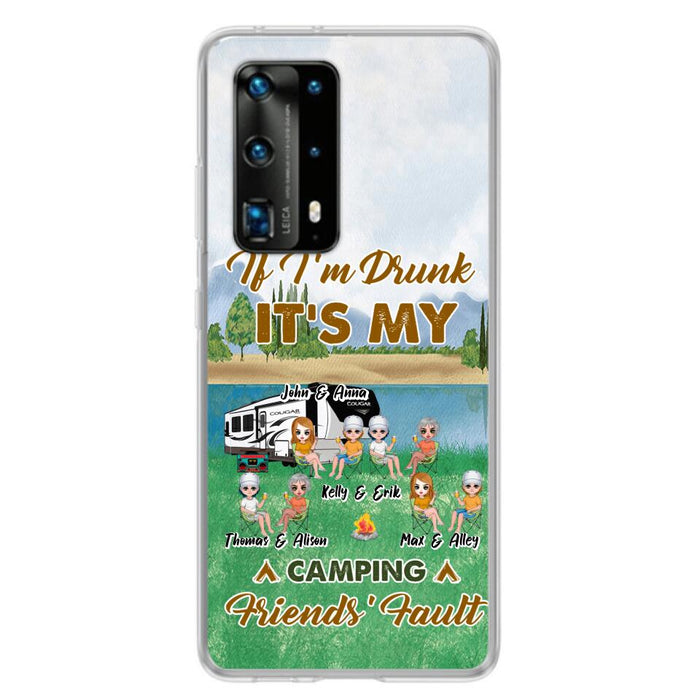 Custom Personalized Camping Friends Phone Case - Upto 8 People - Gift Idea For Camping Lover - Case For Xiaomi, Oppo & Huawei