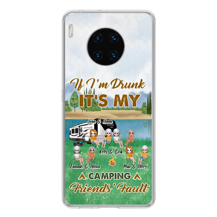 Custom Personalized Camping Friends Phone Case - Upto 8 People - Gift Idea For Camping Lover - Case For Xiaomi, Oppo & Huawei