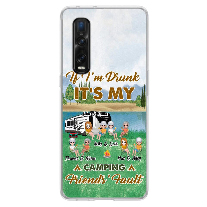 Custom Personalized Camping Friends Phone Case - Upto 8 People - Gift Idea For Camping Lover - Case For Xiaomi, Oppo & Huawei